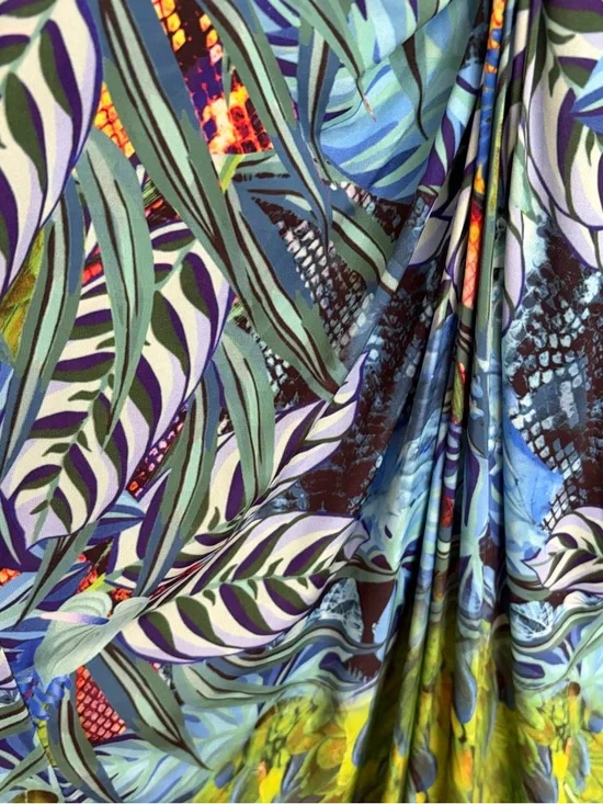 NWOT VENUS Tropical Print Dress with Fun Sleeves - Picture 13 of 16